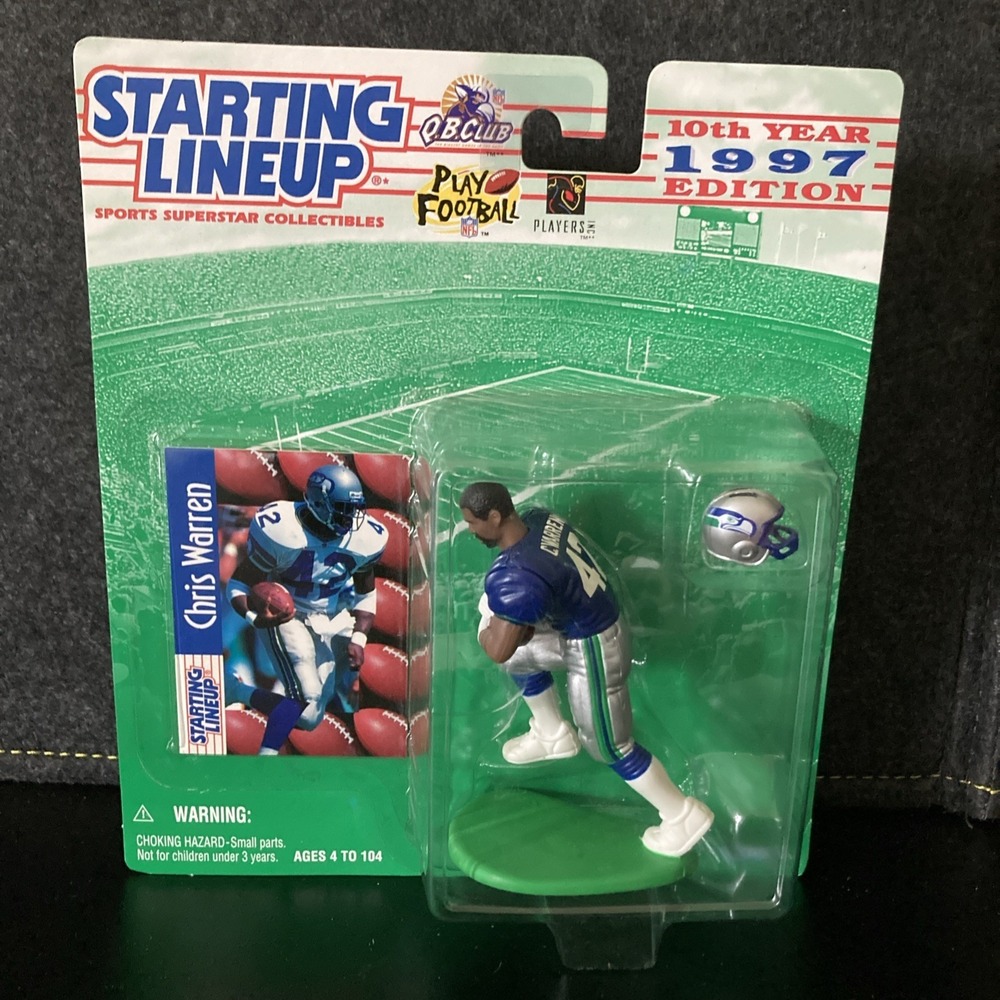 Vintage NFL Chris Warren 1997 Starting Lineup‎ Figurine Seattle Seahawks NFL NFC